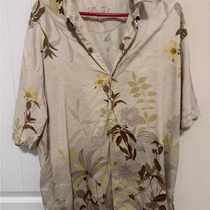 Tommy Bahama Silk Hawaiian Shirt Men’s XL